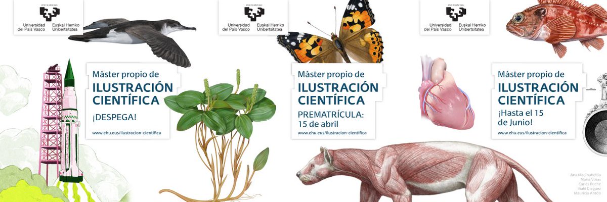 🔥🔥🔥 PREMATRÍCULA del #máster de #IlustraciónCientífica de la <a href="/upvehu/">UPV/EHU</a>

📅Del 15 de abril al 15 de Junio

📝Inscripción gestion-alumnos.ehu.es/pls/entrada/ac…

🚀 Despega y une tus pasiones: 
#Ilustración #ciencia #comunicación #infografía #diseñoGrafico #masterpropio