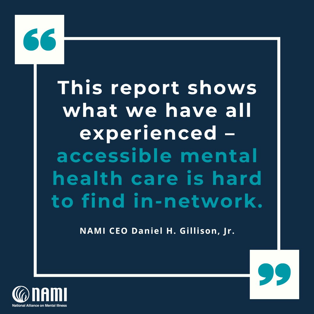 Parity — covering mental health care at the same level as other health care — has been a priority throughout NAMI’s history. Despite laws requiring it, new research confirms that the promise of true parity has not yet been achieved. Learn more 👉bit.ly/3xNbujS