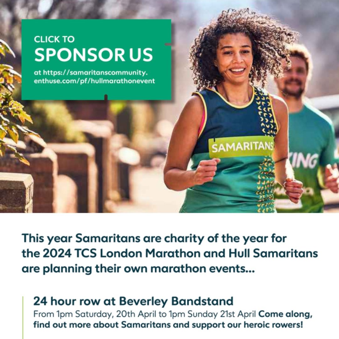 hullsamaritans's tweet photo. We'd love @RadioHumberside to join us on Sunday to cheer on our rowers😉. All supporters welcome. We are raising funds for @hullsamaritans Please retweet #FreePhone116123 #Outreach #WeCare https://t.co/e89c2QxPvK