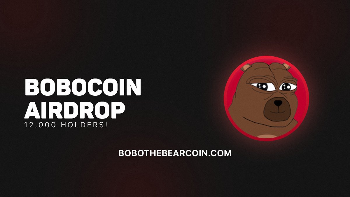 bobocoinevent's tweet photo. $BOBO has just surpassed 12,000 holders! 

To celebrate, we're airdrop 40,000,000,000 $BOBO towards the Bobo community.

Eligible users can claim their airdrop starting right now.

1/2 🐻 https://t.co/w5n8n82iMV