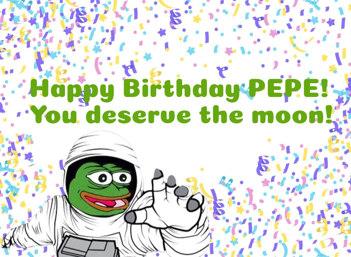 Happy 1 YEAR Birthday $PEPE BIG UP'S TO $PEPEBIRTHDAY COIN ON SOL! LFG! @pepebirthday_