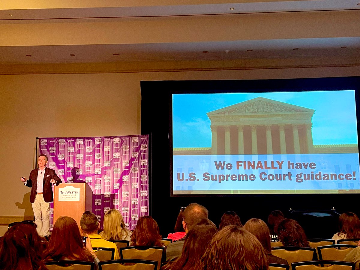 Educational &amp; actionable insights from  <a href="/MarkRWeaver/">Mark R. Weaver</a> on  how #SocialGov can navigate the legal landscape as he breaks down current court cases including the latest Supreme Court ruling on how the First Amendment governs #SocialMedia comments. #GSMCON2024