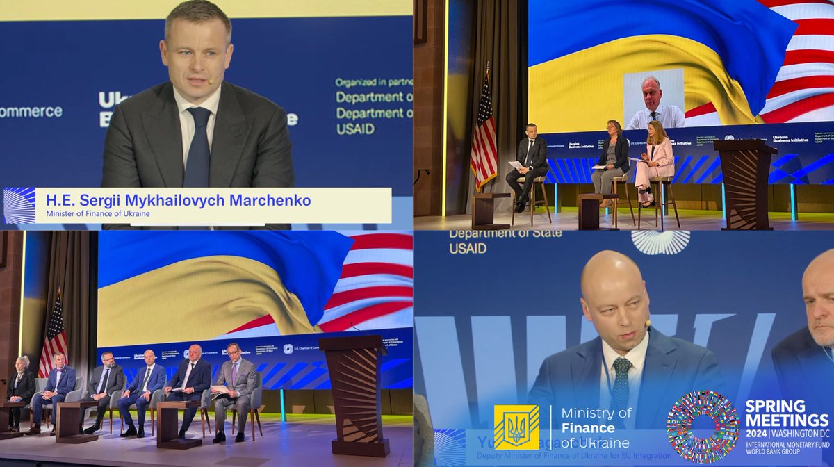 Minister of Finance @SergiiMarchenk3 and Deputy Minister of Finance for European Intergation Yuriy Draganchuk during #UkrainePartnershipForum 🇺🇦🇺🇸spoke about the measures taken by the Government to attract foreign investments. 🔗Details: surl.li/srtan