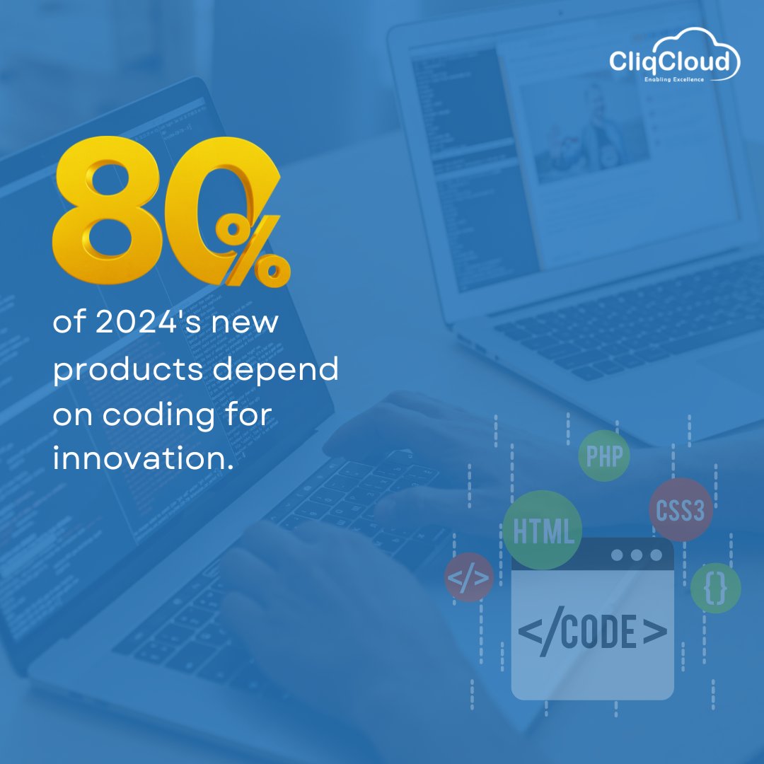 Unlocking the future: 80% of 2024's groundbreaking new products are powered by code, driving innovation to new heights! 💻✨

#cliqcloud #CodingRevolution #Innovate2024 #Coding #technews #TechNews2024 #technology