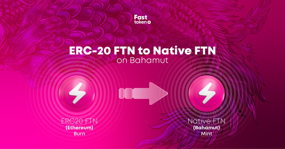 fasttoken_com's tweet photo. Migrate ERC-20 FTN to native FTN on Bahamut🐟

Use one-way bridge to transfer FTN in a simple 2-step process 👇

✔️ERC-20 Token Burn
✔️Receive Native FTN

Learn more here https://t.co/9cC1SJQRHl

#ftn #bahamut #blockchain https://t.co/eMYNprtGUb