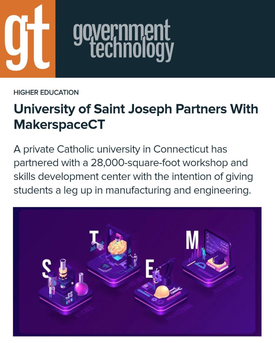 .@USJCT's new engineering science degree is launching this fall, as the school works to encourage more #STEM opportunities & career preparation, and the state of CT focuses on increasing its workforce in manufacturing & engineering fields Read the story: govtech.com/education/high…