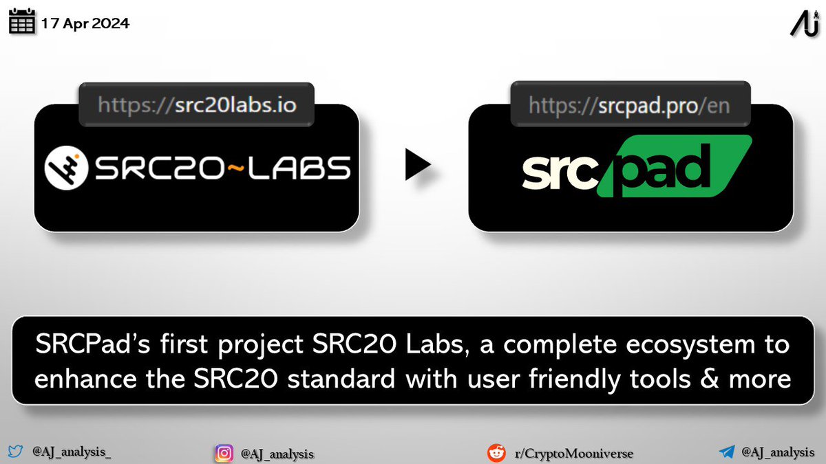 AJ_analysis_'s tweet image. #SRCPad&apos;s first project: #SRC20Labs

👉 More details: x.com/srcpad_pro/sta…