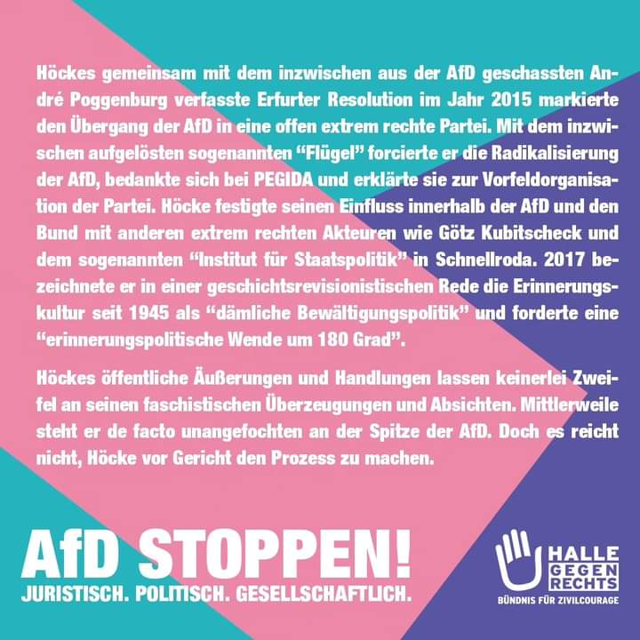 🎯Björn Höcke🎯
Vor Gericht in Halle!
#LautGegenRechts 
#AfDVerbotjetzt 
#WirSindDieBrandmauer
#Niewiederistjetzt 
💥 Halle 💥         Teil 1/2