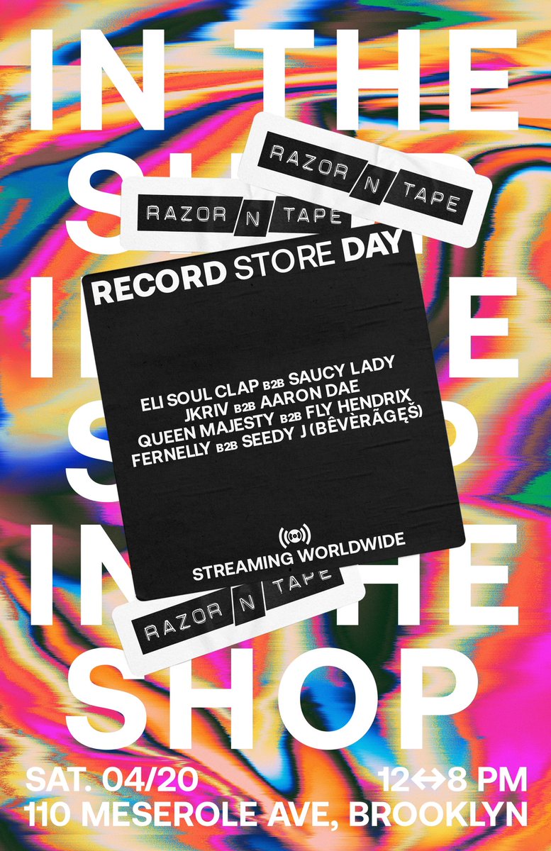 Live streaming this Saturday 4/20 #recordstoreday B2B with Fly Hendrix 2-4pm EST Mixcloud.com/live/Razor-N-T… ⚡️