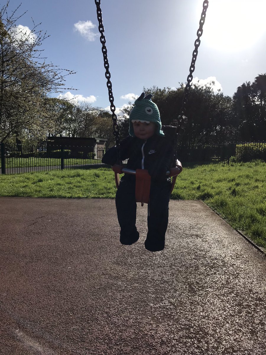 A day trapped at my desk at home, punctuated by a lunchtime stroll and the park after work. Thomas didn’t thank me for the wind and rain but loved the park 🥰 #nhs1000miles