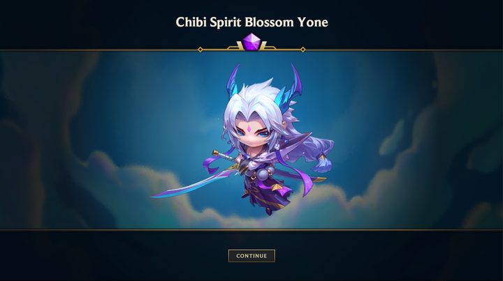 Chibi Spirit Blossom Yone is now live on Treasure Realms! His base Chibi will be available at 11 AM Pacific Time! Note: You don't have to stack Titan's Resolves on the Chibi to activate the finisher.