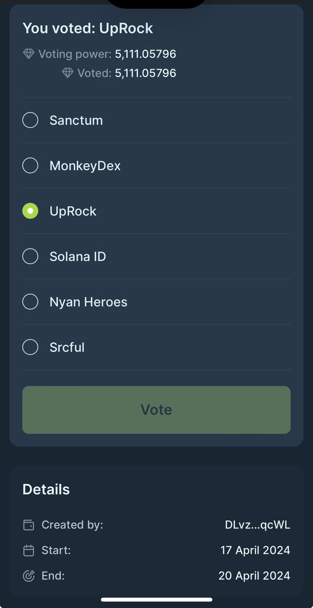 KO_algo's tweet image. Here take some votes.
@UpRockCom