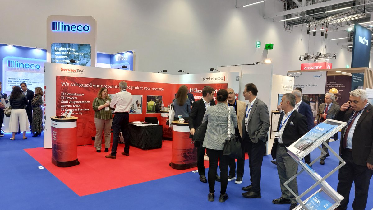 The ServiceTec team had another great day @PTExpo today! It's the last day tomorrow (Thurs 18th), so if you haven't already, do come and find us at Booth E380, Messe Frankfurt. Free entry pass at the link. passengerterminal-expo.com/en/register.php #PTE2024 #PTExpoConf