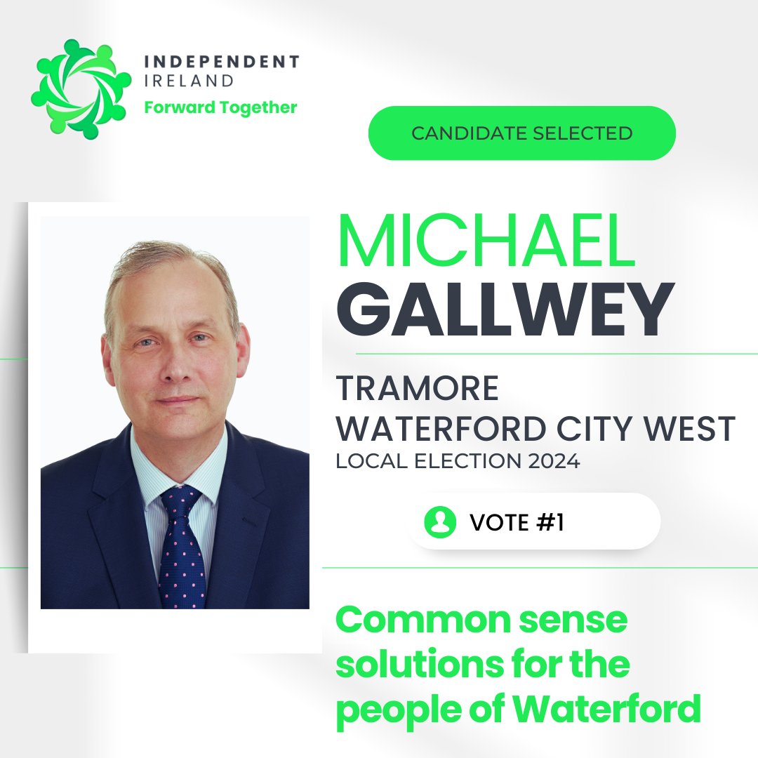 Michael Gallwey Selected for Tramore Waterford City West Electoral Area Michael Gallwey a native of Tramore is our candidate for Tramore/Waterford City West. He is from a local business family going back many generations in Tramore and Waterford. Professionally Michael is…