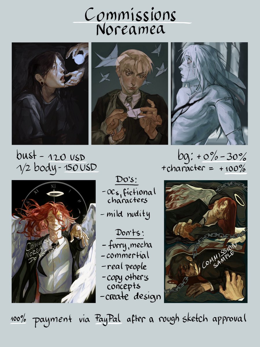 opening my commissions for a few slots, dm me if you’re interested! rts are highly appreciated 💞