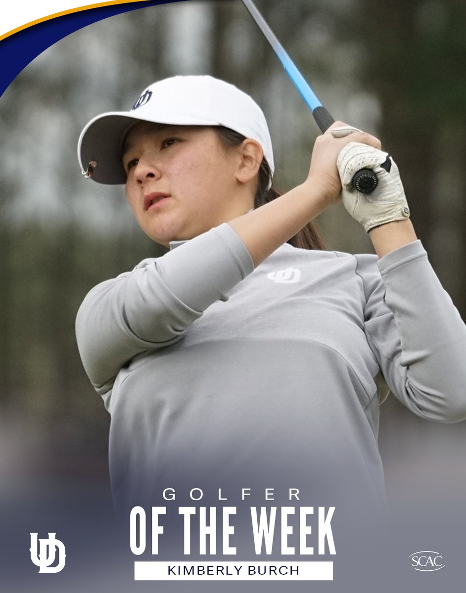 Week 9🏌️‍♀️| Kimberly Burch of <a href="/UDallasSports/">UDallas Crusaders</a>
selected as the #SCACWGolf Golfer of the Week!

📰 | tinyurl.com/53n3z4yy

#SCACPride #d3golf #DIII50