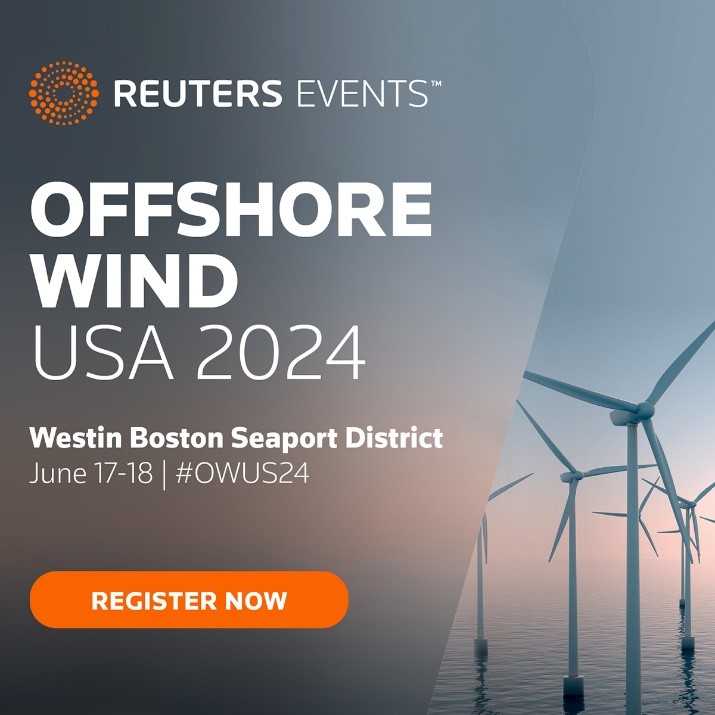 AWO President & CEO Jennifer Carpenter will host a panel on the Jones Act and building out a U.S. fleet of vessels to serve the offshore wind industry during Reuters’ Offshore Wind USA 2024, set for June 17-18 in Boston. Learn more and register: ow.ly/viMF50RfoZh