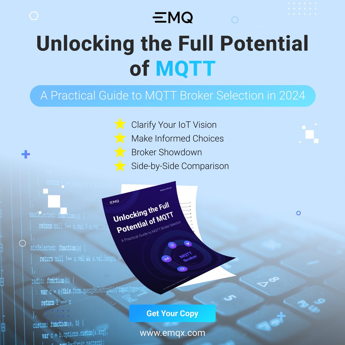 💡 In the maze of #IoT and #datacommunication, selecting the perfect #MQTT broker is key! 🌐 Our #eBook makes it easy, providing valuable insights for informed decisions and ensuring IoT triumph. Grab your copy now! 📚 ⏬ social.emqx.com/u/2Vpxwc