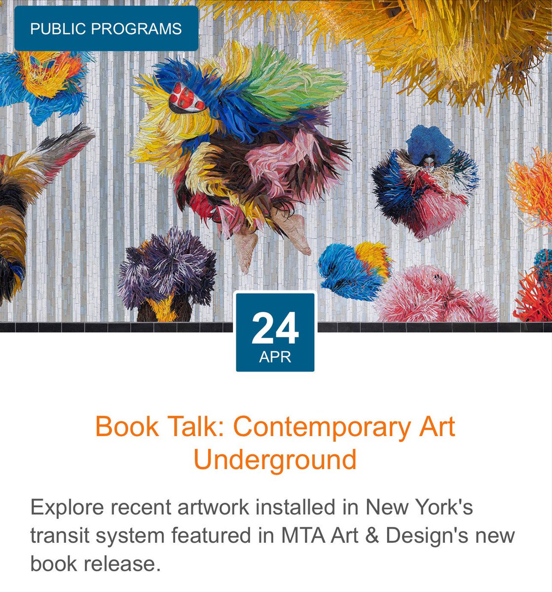 Hear the stories behind A&amp;D permanent works, from artist selection through the translation of an artwork into a large-scale, site-specific installation from the authors of the new book “Contemporary Art Underground.” instagram.com/p/C53yxDMOUsX/…