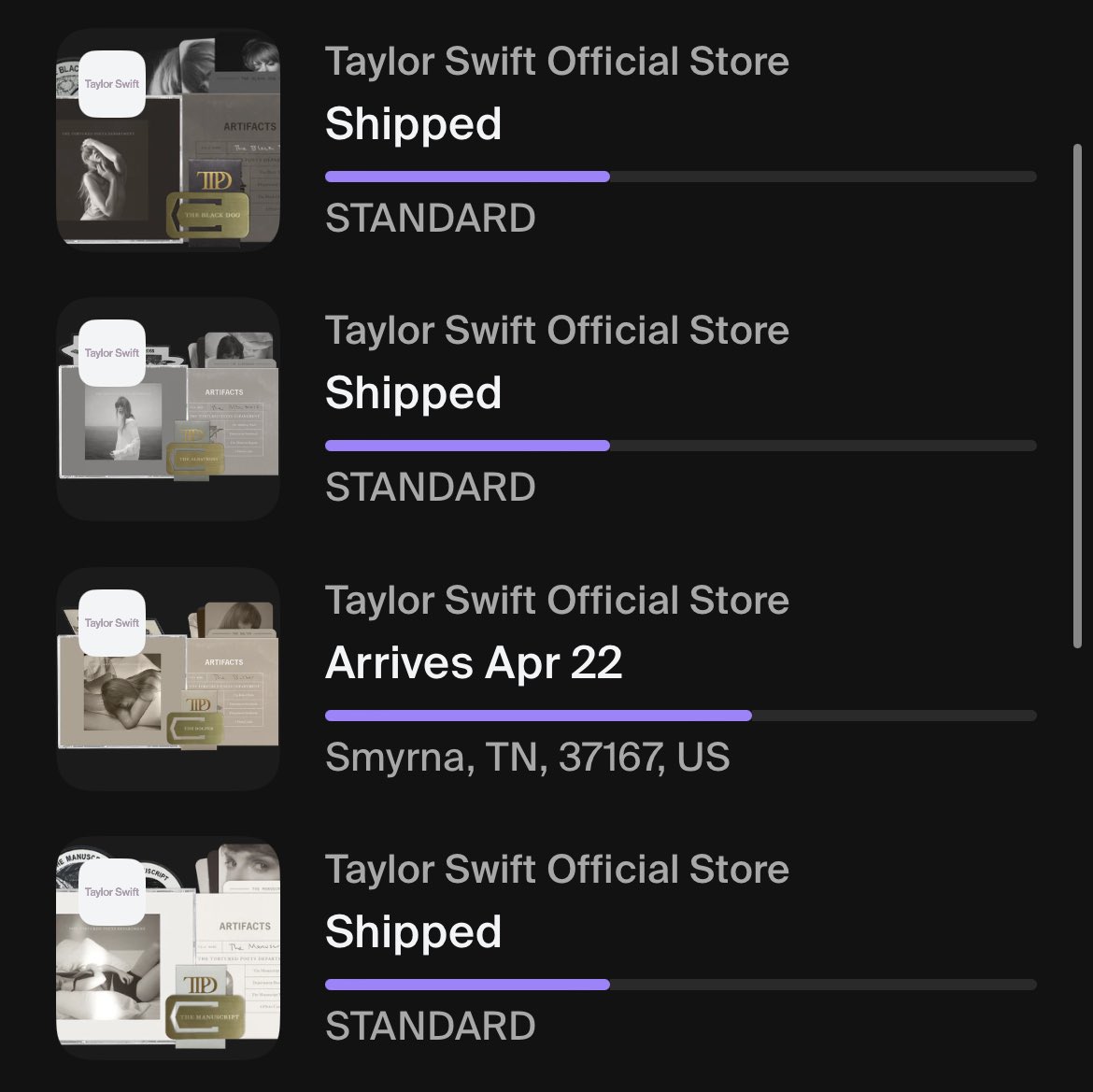 ONE CD IS ACTUALLY ON THE MAP WITH A DELIVERY DATE #TaylorSwift #taylornation #THETORTUEDPOETSDEPARTMENT #TSTTPD