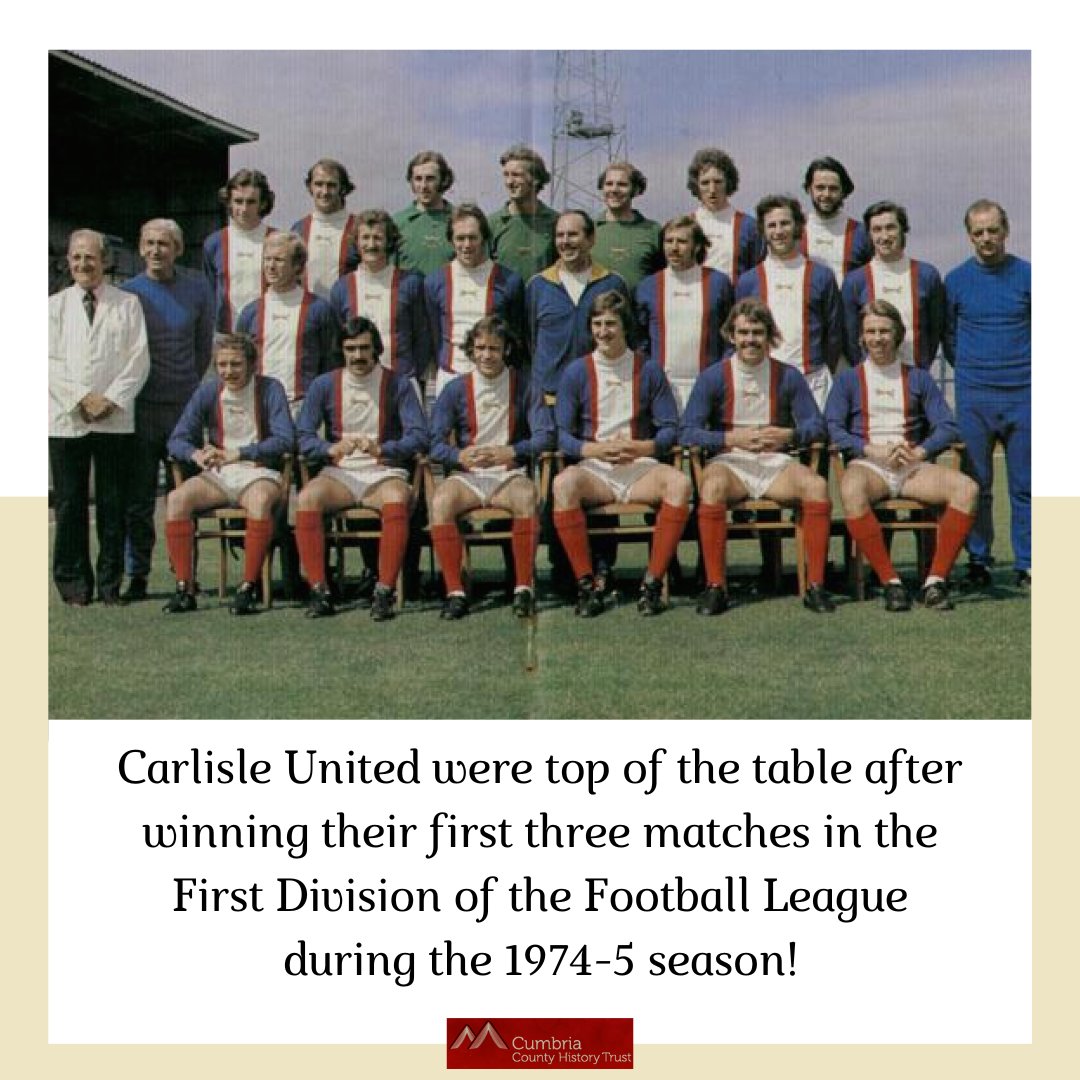 Happy Friday!⚽ It’s been a tough season for Carlisle United, but here’s to a bounce back next year, when the Cumbrians will be celebrating the 50th anniversary of their time at the top of the table! Find out more on our website: cumbriacountyhistory.org.uk/football-backg…