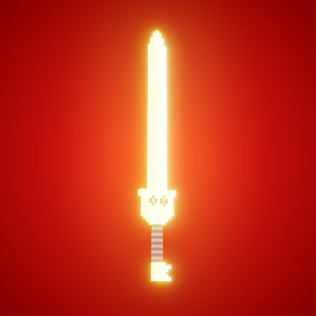 Miguel_Amargo's tweet photo. "aKEYcalledSWORD" - As it's a BitBeast thematic pack, I also made sure to create a custom #aKEYcalledBEAST sword so holder can represent it while slicing other players in @niftyisland ! https://t.co/NftlWzLRyA