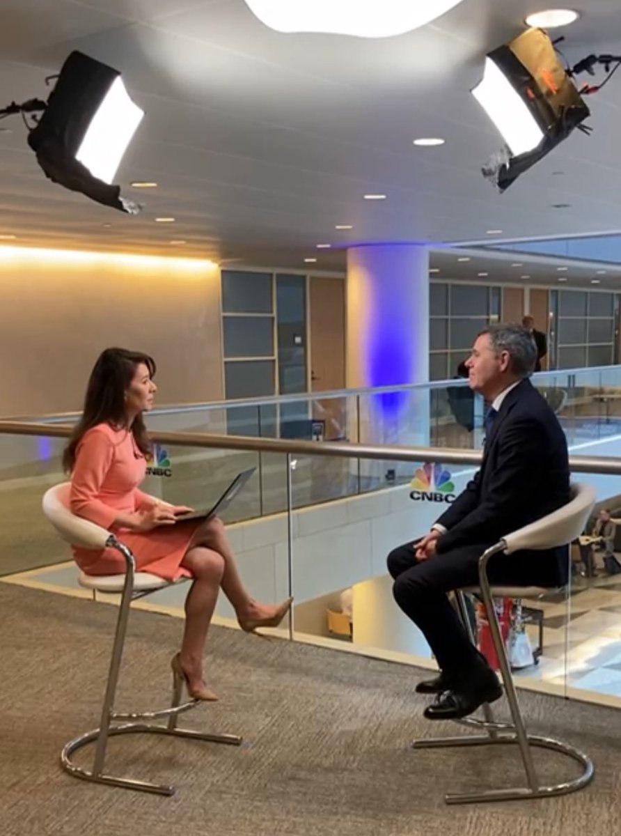 Talked with @cnbcKaren this morning about European #competitiveness.The #SingleMarket is one of our key assets & we have much to be proud of. But we need to make more progress in productivity, targeting investment & better use of our savings. #IMFMeetings cnb.cx/4404EDV