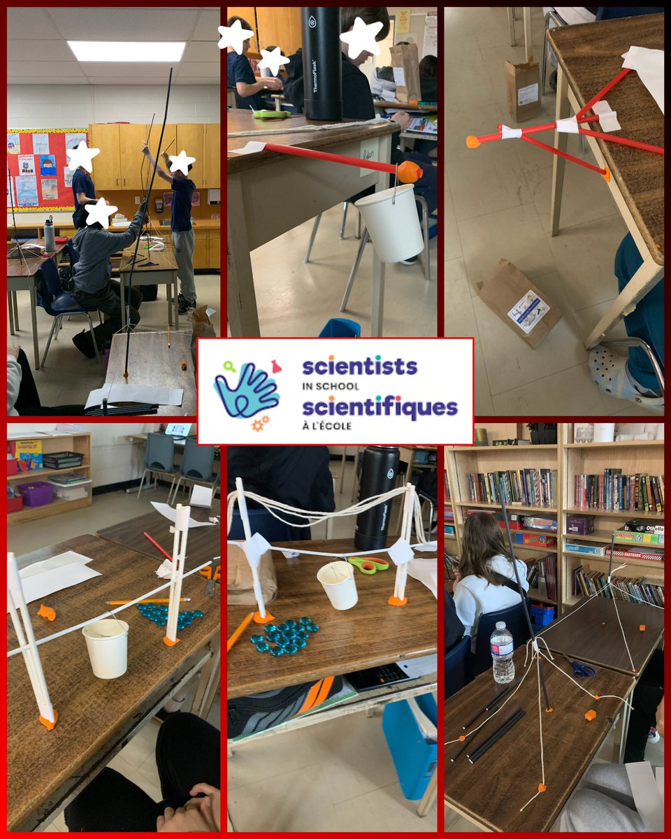 The Grade 7 students became engineers today. Building towers, cantilevers and bridges. Thank you Scientistust James from @Sci_in_School for a fun and challenging workshop. #ScienceIsCool