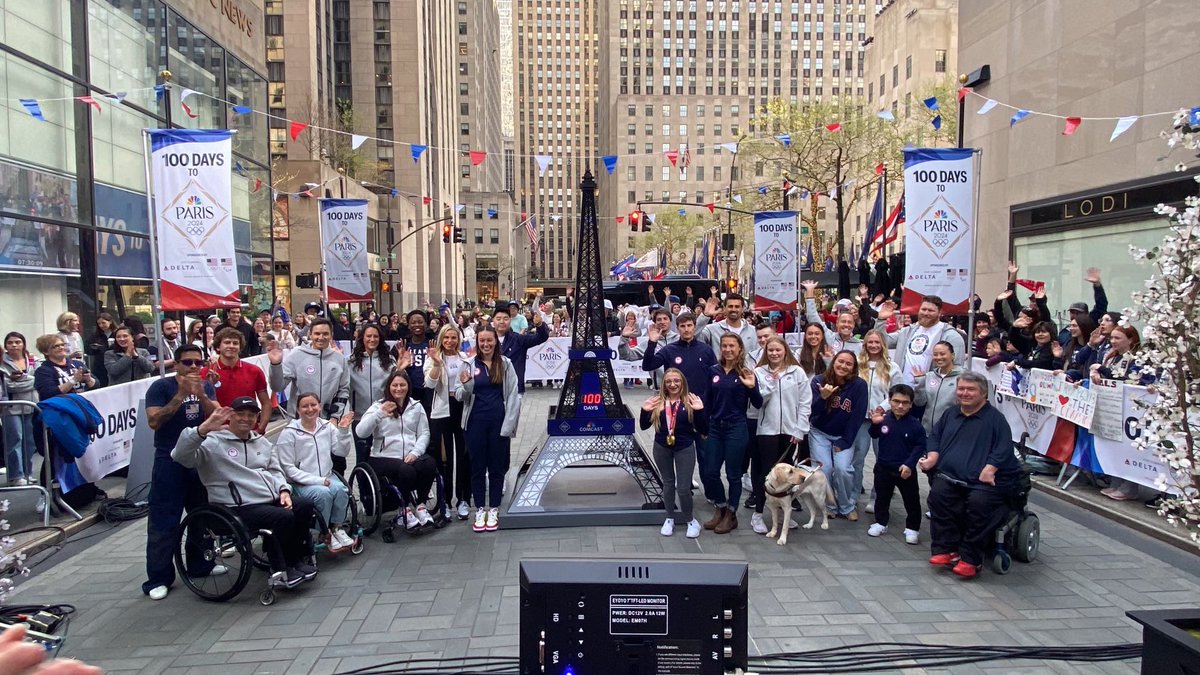 3x quad doubles gold medalist David Wagner was in attendance to celebrate the 100 Days to Paris countdown! 🇺🇸 #Paris2024