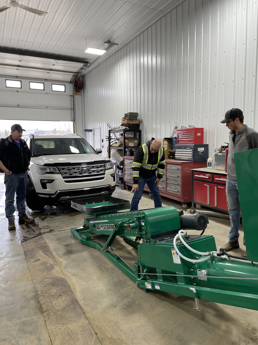 Seed treating season is here! AGI reps visited @DavidSand10 at Sand's Seed Farm in Alberta recently to discuss our STORM seed treaters including comparing the FX model to the new FX2. Thanks, Dave and Matt for the great feedback! #AGISTORM #seed24 #seedtreating #Agx @hoppy780