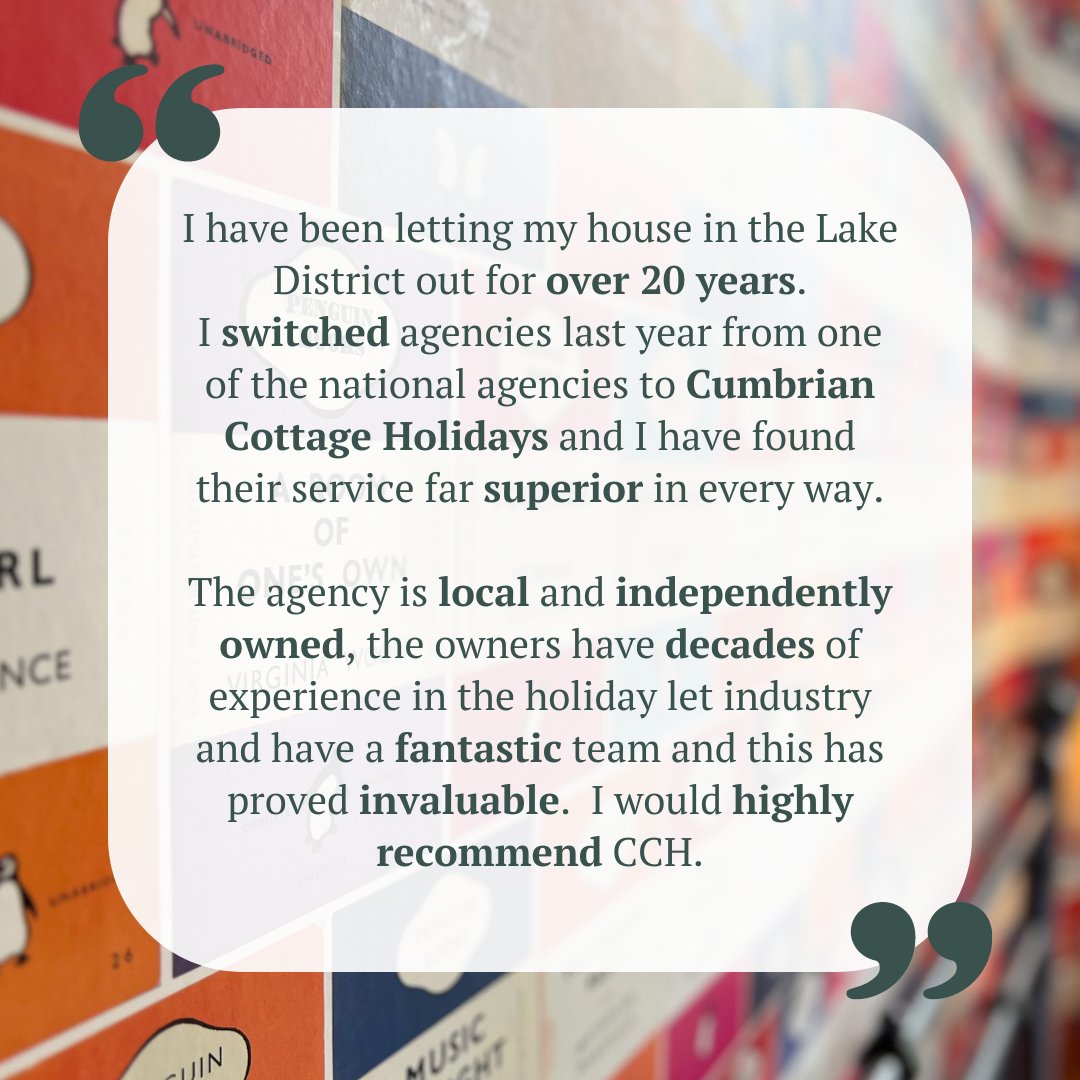 It's time to make the switch with your #HolidayLet!

After letting her holiday home for over 2 decades, Joanne chose to get in touch with us last year. We're over the moon to hear how our team has helped her! 😄

Looking for a local agency? Get in touch: brnw.ch/21wIUTU