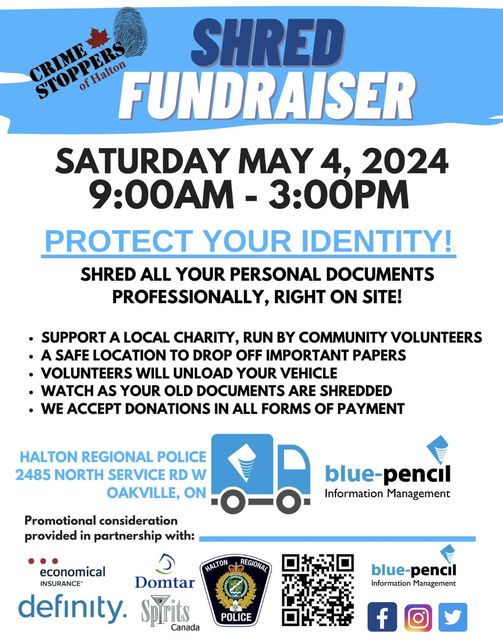 Mark your calendars for May 4! 📅 We've teamed up with @crimestoppersha  for a Shred Fundraiser. Get your personal docs shredded professionally on-site and support a local community-driven charity. #ShredEvent #IdentityProtection