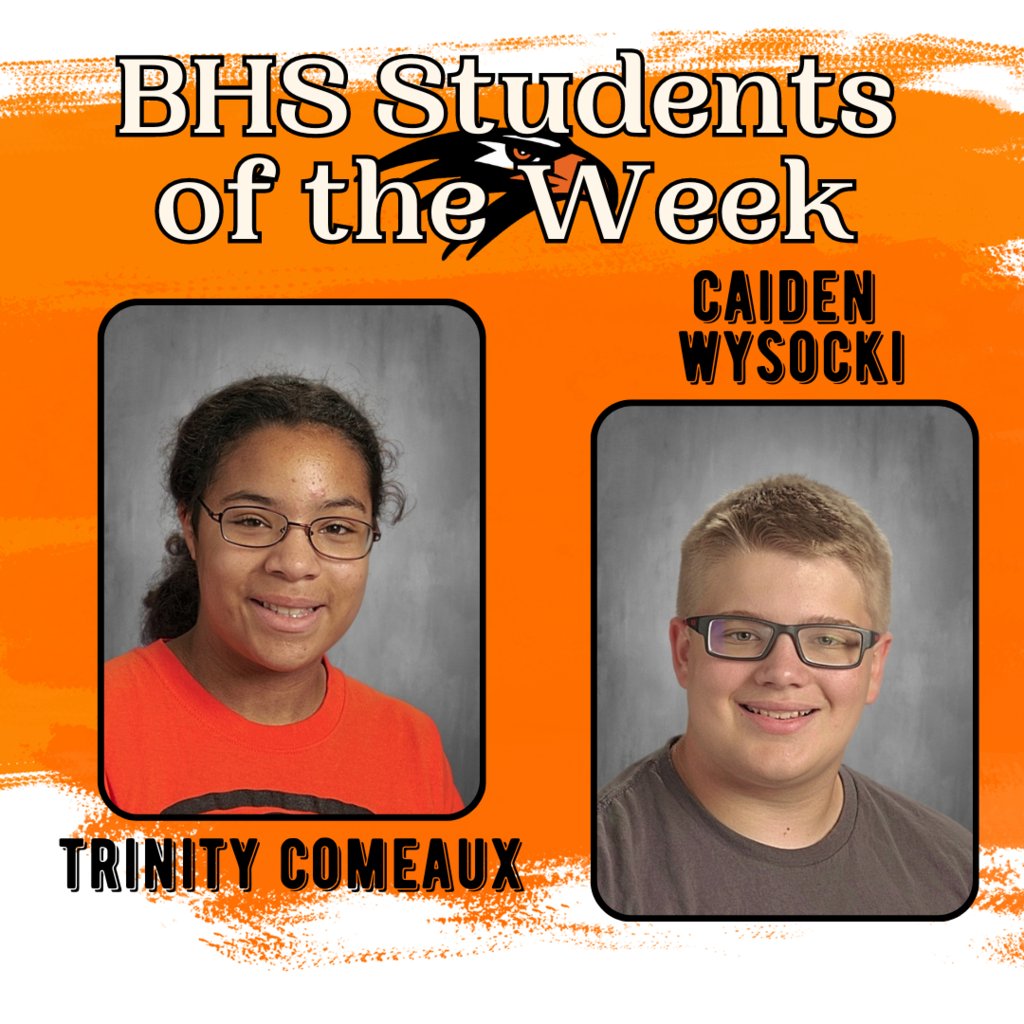 🌟📚 Congratulations to Bloomer High School Students of the Week! 🎉👏 #StudentOfTheWeek #bloomerhawks