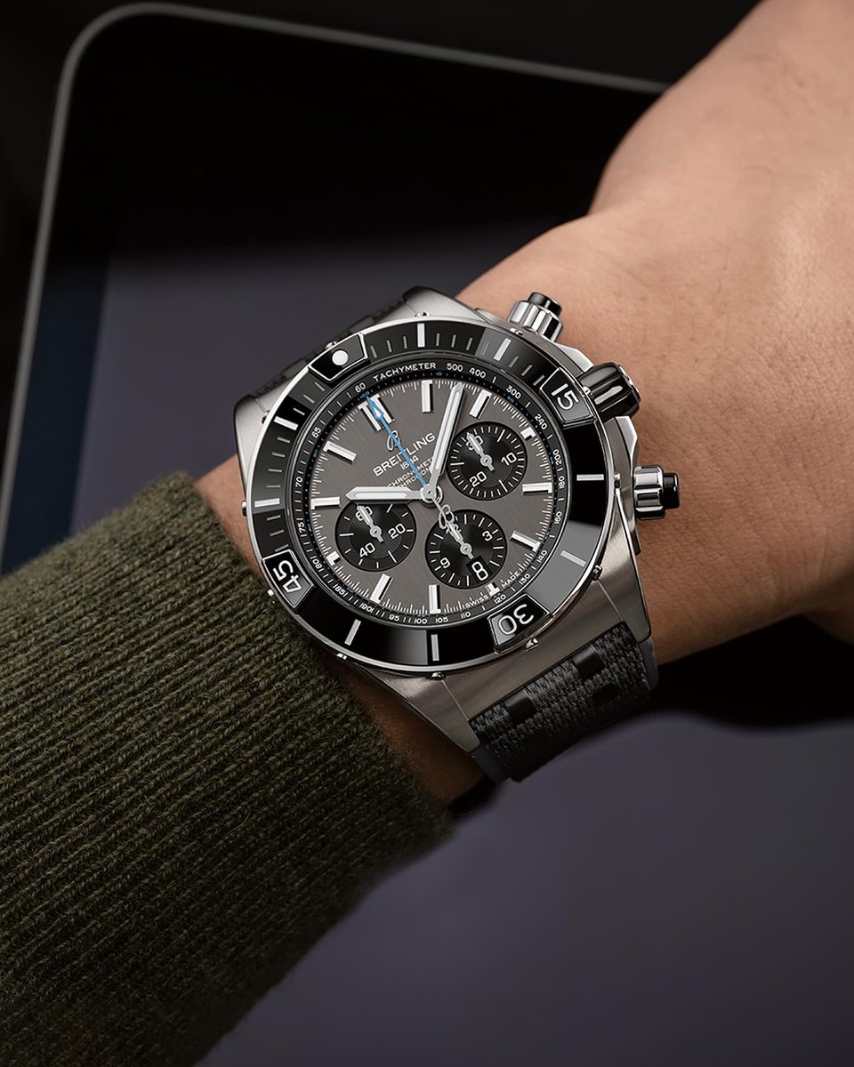 Bigger, better, lighter: the new titanium Super Chronomat B01 44. #calgaryjewellery #breitling #swisswatch #timepiece #watch #watchcollector #wristroll #calgary #yyc #horology #dailywatch #watches #watchoftheday #watchaddict #watchfam #wristshot #watchnerd #luxurywatch