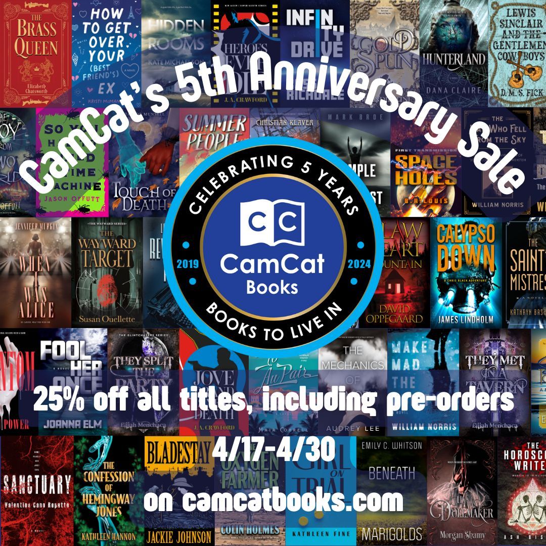 CamCat's turning five! To celebrate our fifth anniversary, we are having a sitewide sale, including pre-orders. Head over to camcatbooks.com to get 25% off your next great book to live in! This sale runs from 4/17 - 4/30, with no code needed.