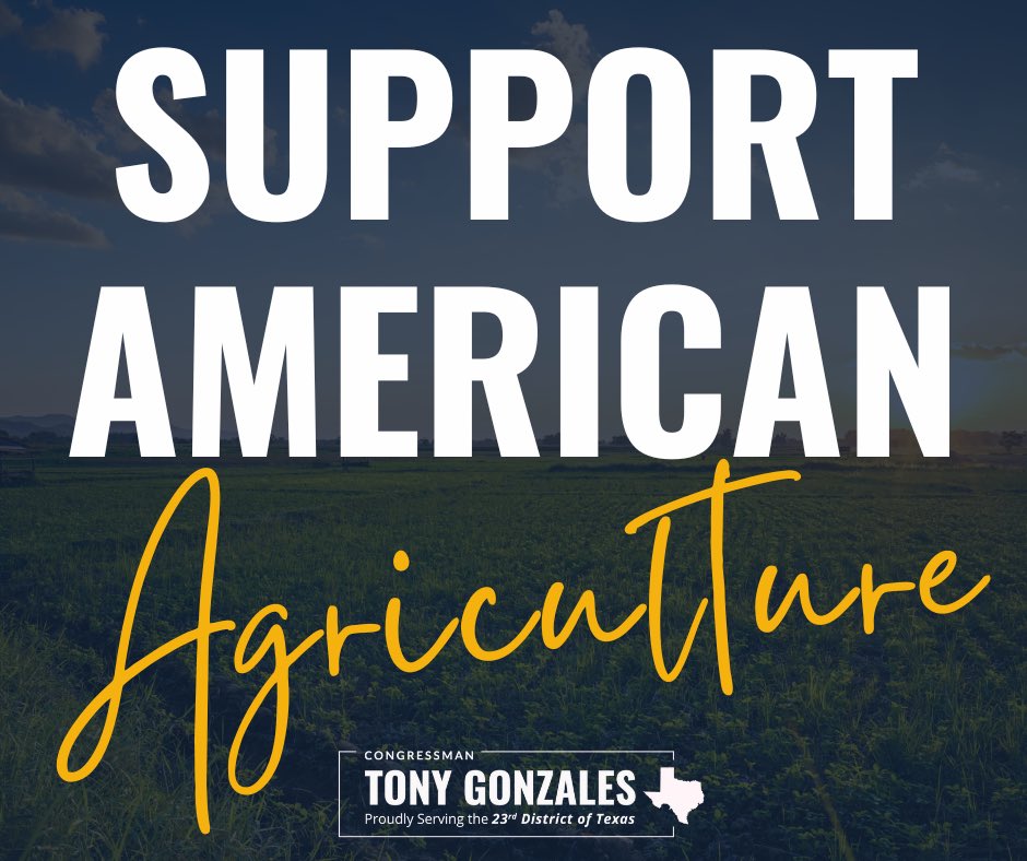 I cosponsored @RepAshleyHinson’s Securing American Agriculture Act, which prevents China from meddling in our food and agriculture industry.   This bill will ensure America’s food supply is safe in the hands of our farmers and ranchers—instead of the Chinese Communist Party.