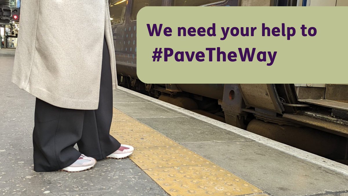 🚆Join our Pave the Way campaign by writing to the Cabinet Secretary for Transport to call for tactile paving in all train stations in Scotland. ✍️ow.ly/LAjv50QyS2e #PaveTheWay