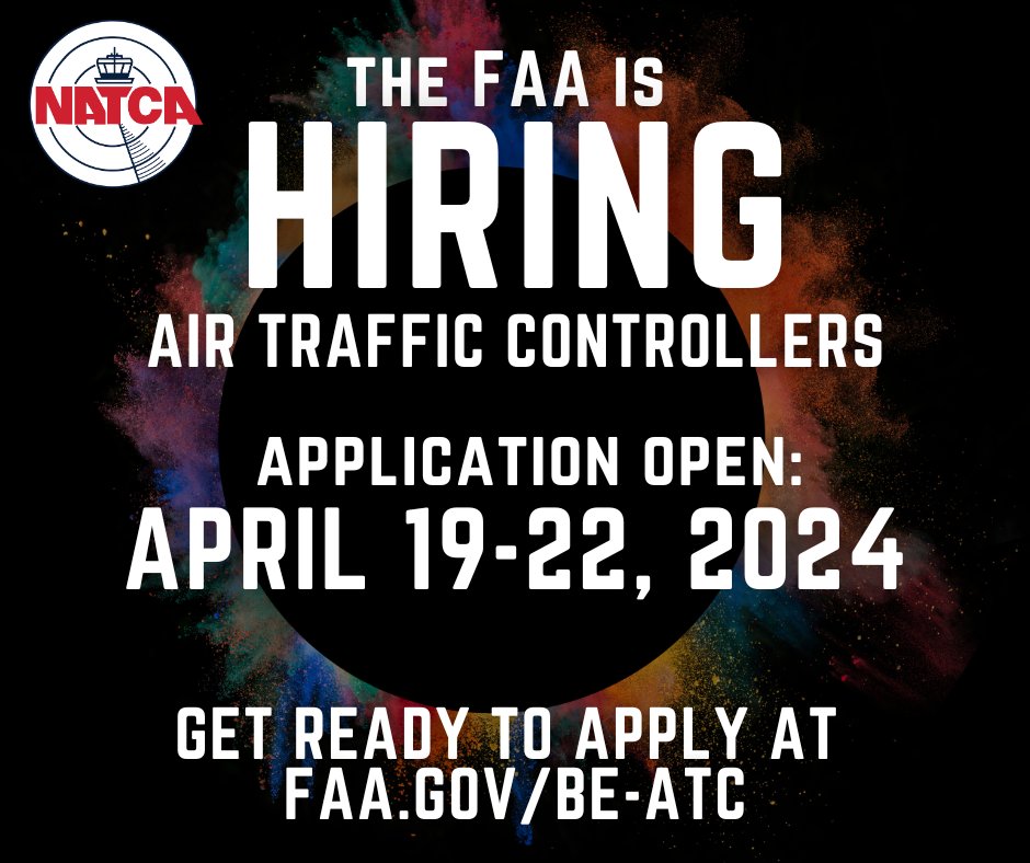 The FAA will open its doors to new applicants nationwide from April 19 to 22. This is an opportunity to embark on a rewarding career, and be part of a team of highly trained and respected professionals.  Learn more at faa.gov/be-atc