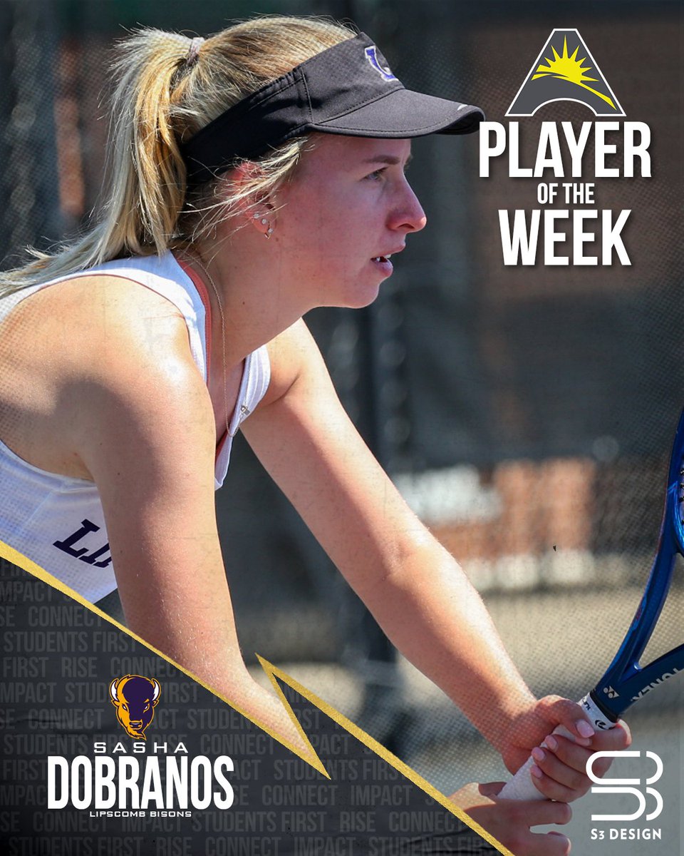 Lipscomb claims the final #ASUNWTEN Player of the Week honor of the season! 👏🎾 🟣Sasha Dobranos, @LipscombWTennis 📰 | asunsports.org/news/2024/4/17… #ASUNBuilt | #HornsUp 🤘