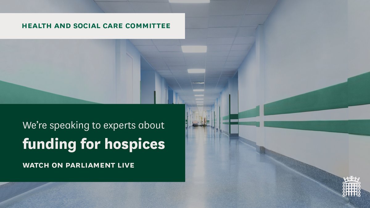 Next week, we're examining hospice funding. We want to understand the balance between hospices’ statutory funding and other funding streams, key financial challenges faced by hospices, and impact on patient care. Watch live at 10am, Tuesday: committees.parliament.uk/committee/81/h…