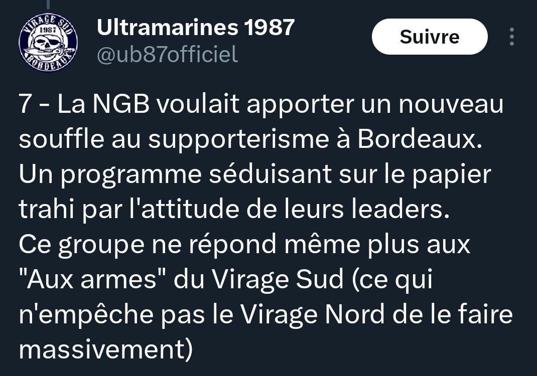 Littéralement 10 15mn avant le aux armes ça chantait 'north gate fils de p*'. 
Ça pleure 4 jours après dans un thread sur le réseaux que les méchants ne répondent pas aux 'aux armes'

Quelle mascarade ce nouveau torchon