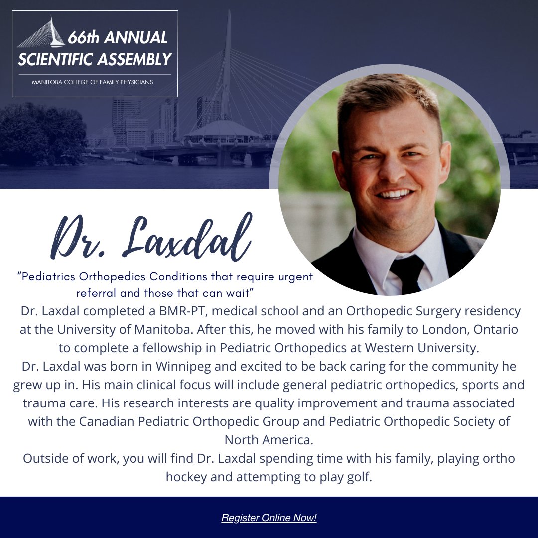 Next up to be introduced from our amazing presenters is Dr. Laxdal! Read more about him and the title of his presentation. Register now to hear from Dr. Laxdal and more! loom.ly/xwbP-ks