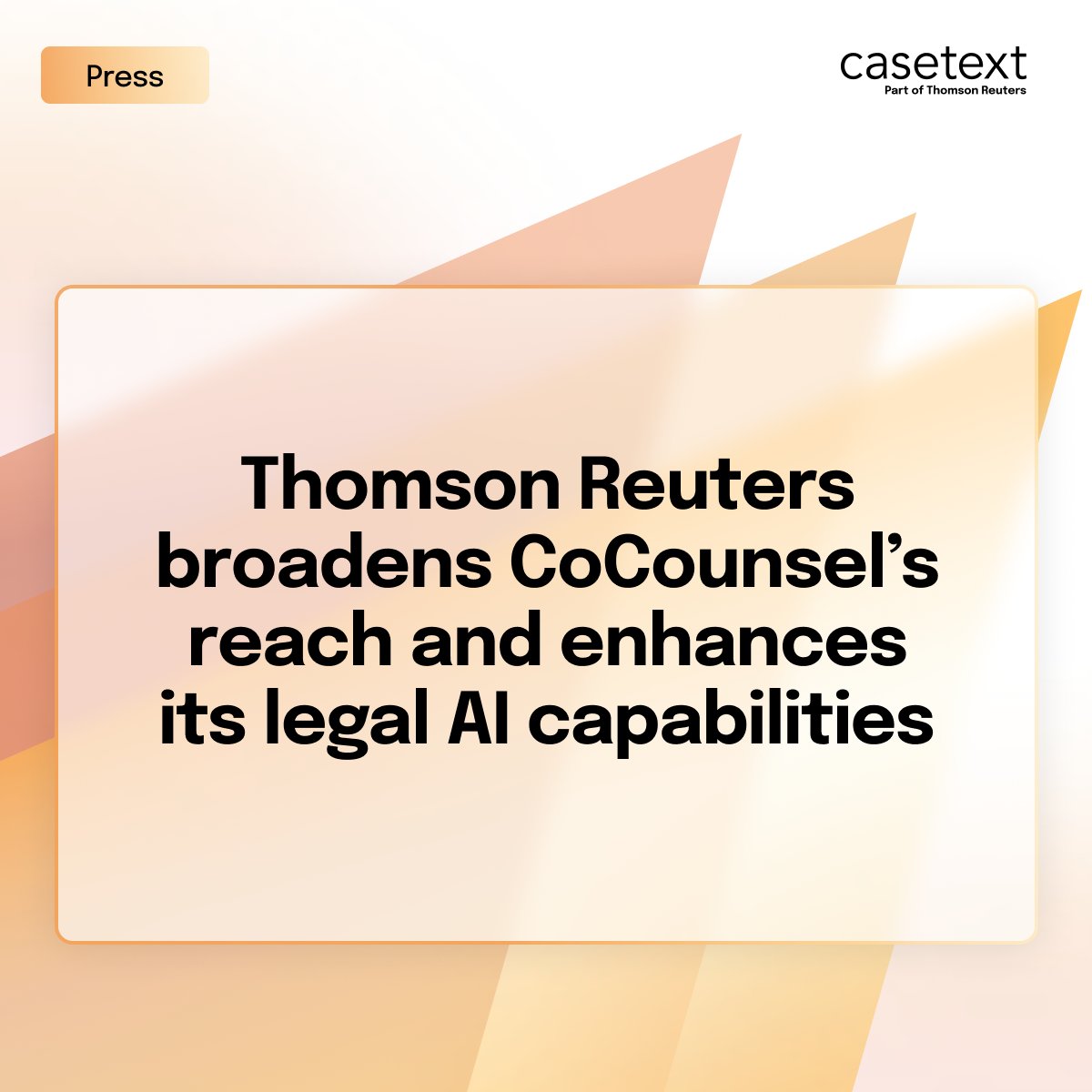Casetext, Part of Thomson Reuters tweet media