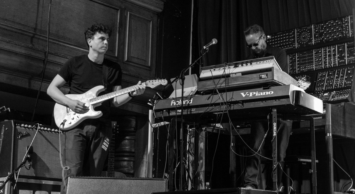 Father & son @JoshMcgeechan on stage. @Starless_music live at Glasgow University GUU as part of the @LastNightFromGlasgow weekender. Pic by Richard Brown