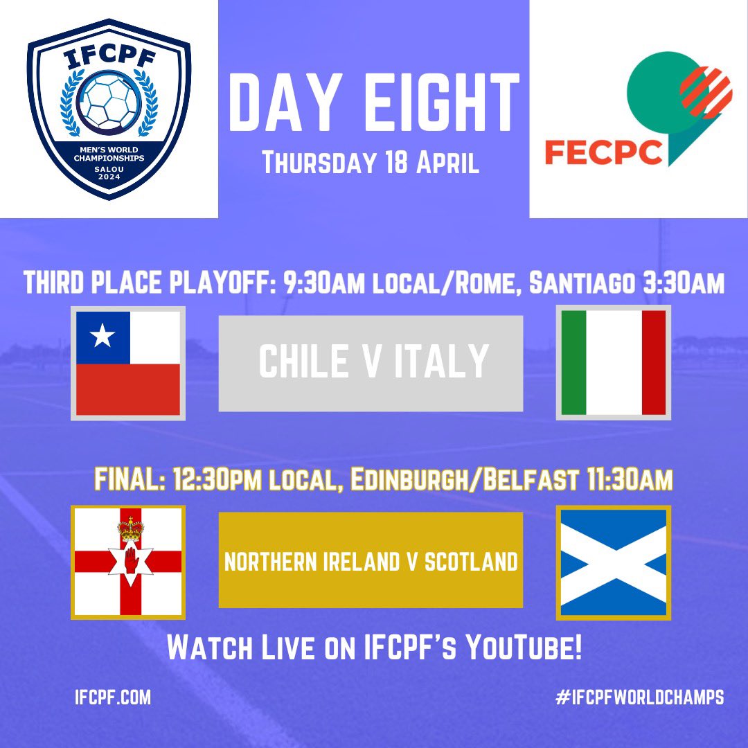 It all comes down to this. The final day of the #IFCPFWorldChamps is almost here, who do you think is winning it all? 👇