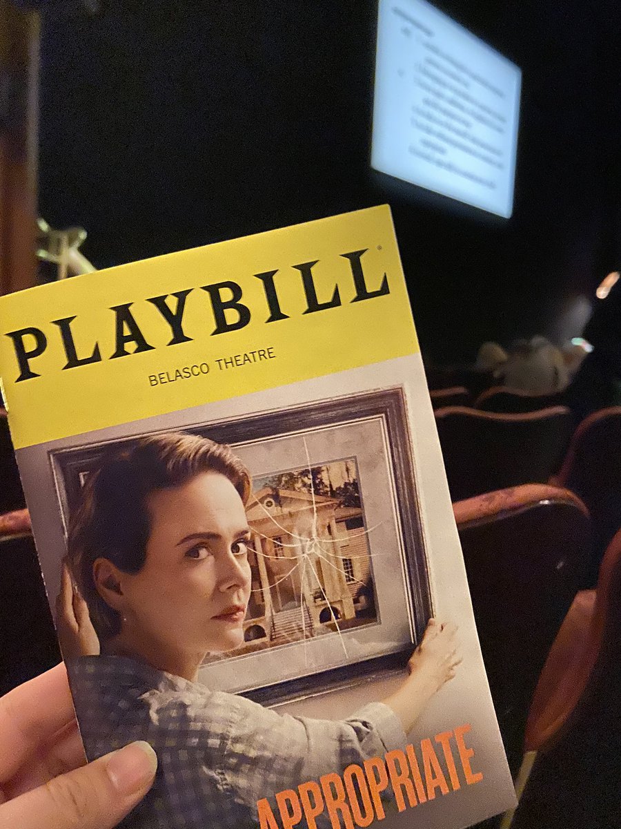 Guys, go see it! The whole cast is amazing! But #SarahPaulson is just perfect! That woman is fire 🔥🔥🔥 #appropriatebroadway #appropriate #belascotheatre