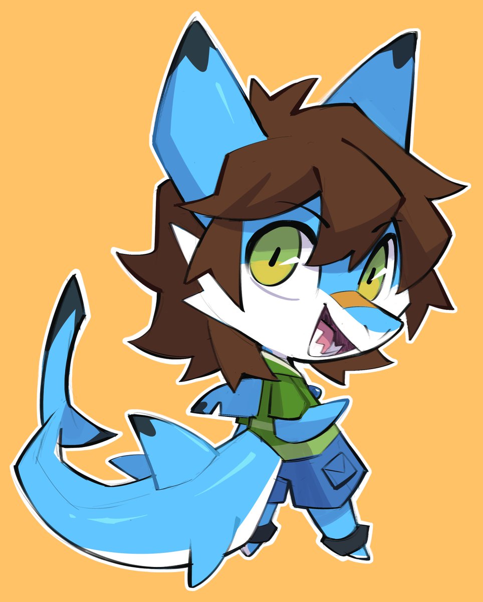 Little chibi Tundra :3 Thank you to @its_darMP for the art you create, it's always so wonderful! 😄 #shark #furry