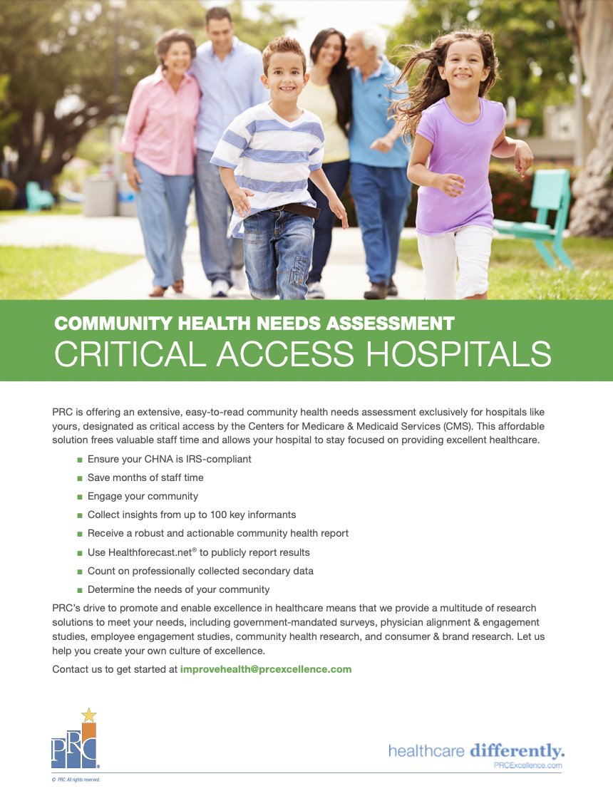 Caitlin Clark may have been the <a href="/WNBA/">WNBA</a>'s first draft pick, but a PRC CHNA should be yours.

As we enter the season of #CHNA, we offer our solution to non-profit organizations and health centers across the board.

Grab your starting 5 and let's scout your community needs.