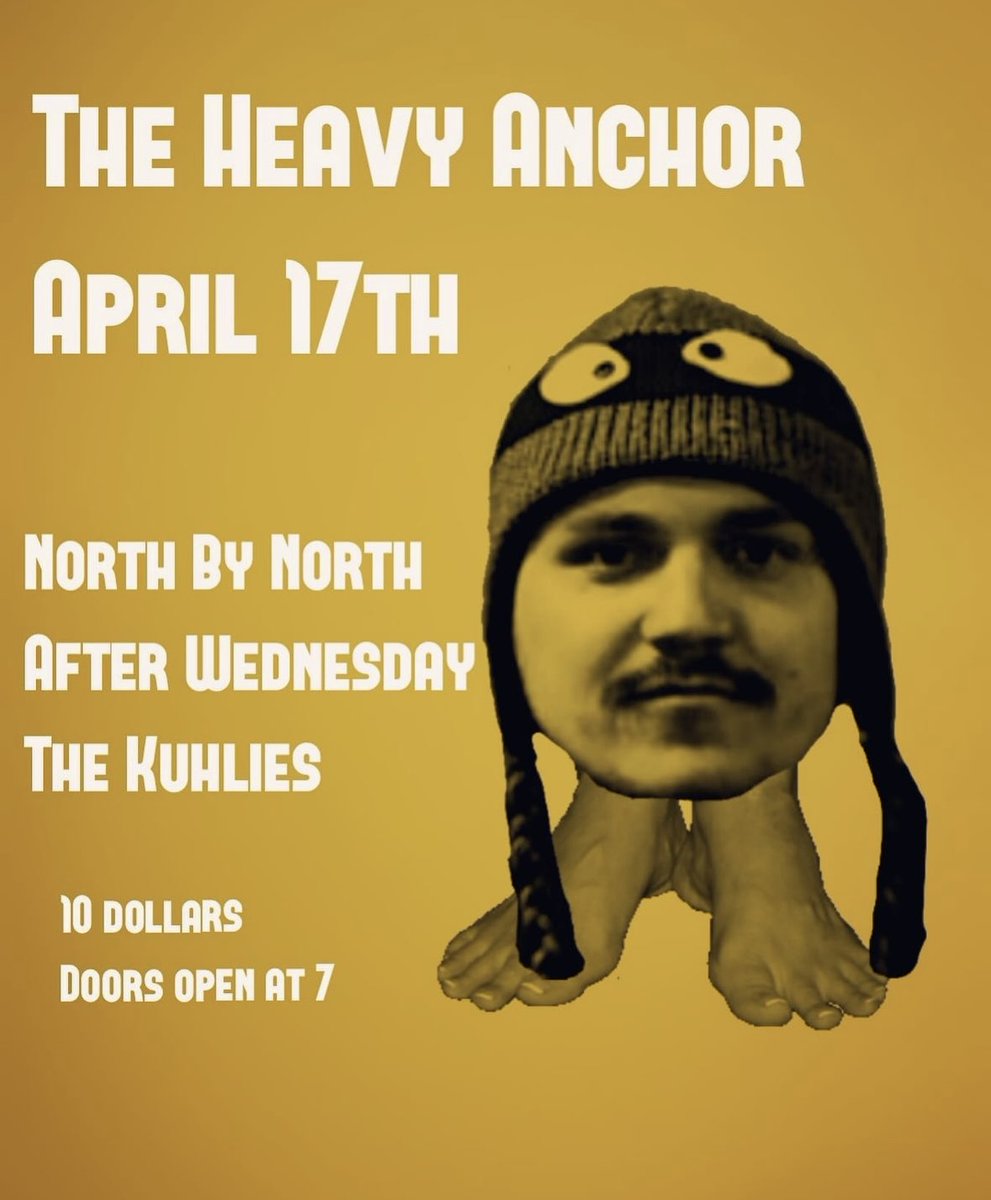 Show Wednesday at 8pm - @AfterWedBand - @nxnmusic (CHI) - The Kuhlies $10 for the show, no cover to get in the bar side Bar opens at 5pm / Doors at 7pm / Show at 8pm