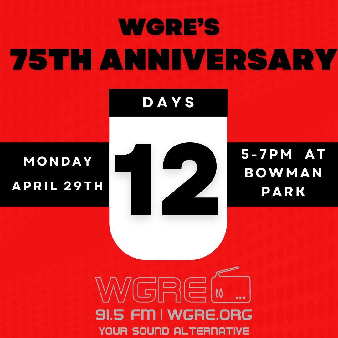 Only 12 more days until our 75th Anniversary! 🥳

Join us on Monday April 29th from 5-7pm in Bowman park to celebrate!